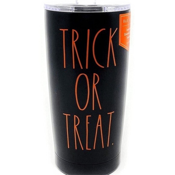 Rae Dunn Trick or Treat Halloween Tumbler in Orange Font - Picture 1 of 5